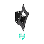 Vlakke muurbeugel met tilt