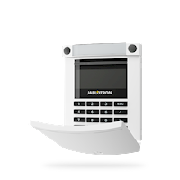 JA-114E-WH Jablotron bedraad bediendeel met toetsenbord, segment(en), LCD en RFID lezer (wit)
