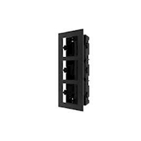 DS-KD-ACF3/BLACK, Hikvision, modulaire intercom, inbouwframe 3 hoog, zwart