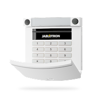 JA-153E WH, Draadloos codebedienpaneel met RFID en toetsen wit