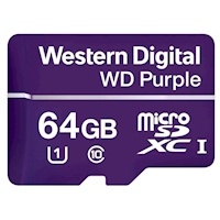 WD Purple 64GB Surveillance microSD, WDD064G1P0C