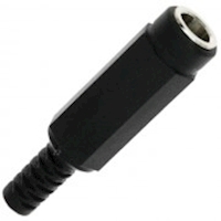 VP-PC002 per stuk, male DC soldeerplug 5.5 x 2.1 mm