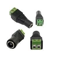 VP-PC004 per stuk, Male DC schroefconnector 5.5 x 2.1mm