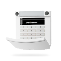 03. JA-113E Jablotron bedraad bediendeel met toetsenbord, segment(en) en RFID lezer (wit)
