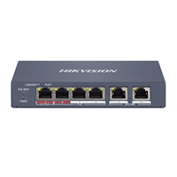 DS-3E1106HP-EI, Hikvision 6 Poorts 4x POE Smart Managed Switch